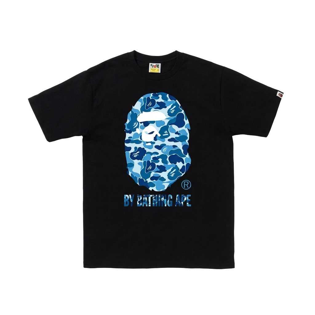 T-Shirt BAPE ABC Camo von Bathing Ape schwarz/blau